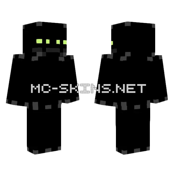 Green Monster Minecraft skin, front and back