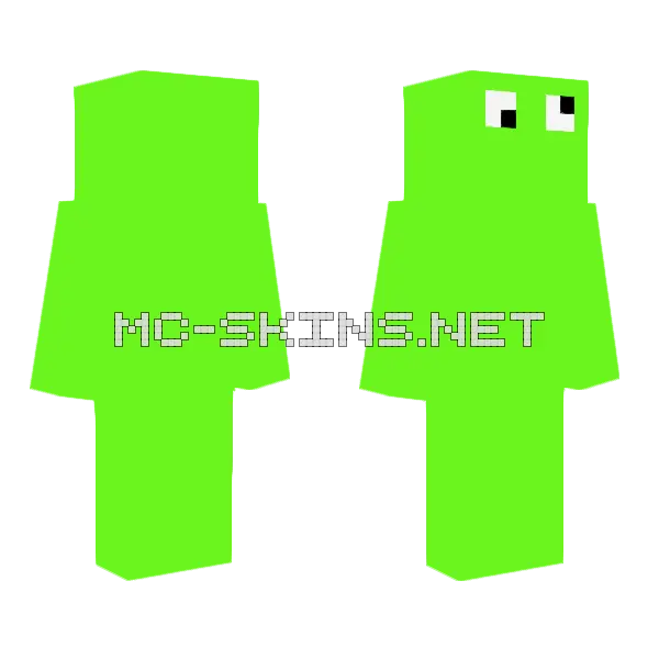 Green Monster Skin Minecraft skin, front and back