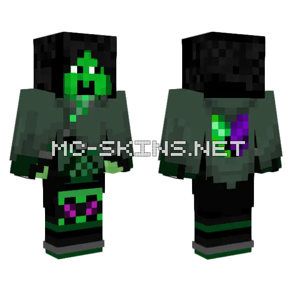 Green Monster Skin Minecraft skin, front and back