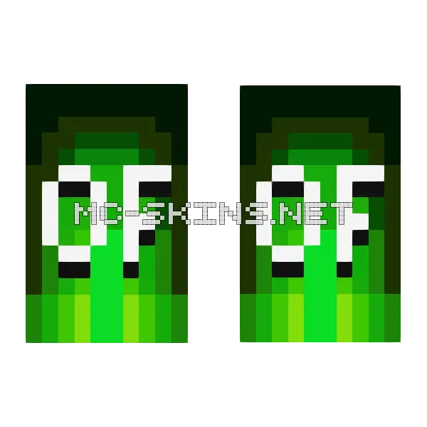 Green OptiFine Letters cape, outside and lining