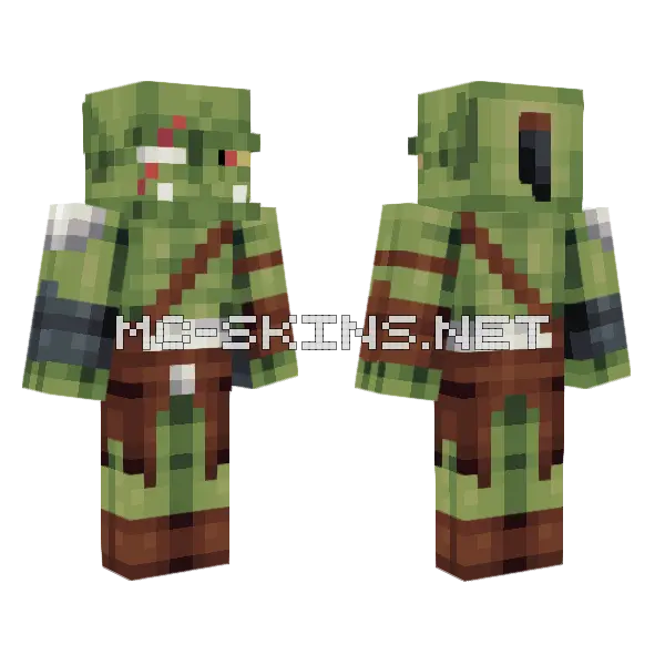 Green Orc Skin Minecraft skin, front and back