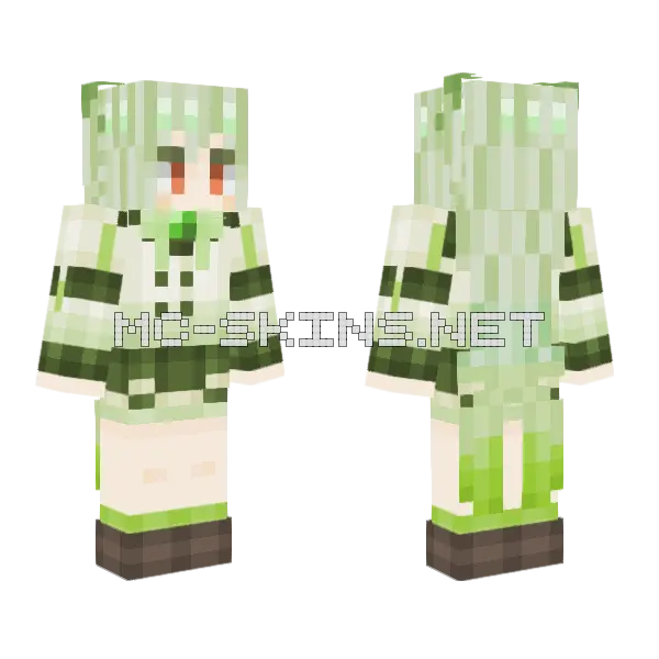 Green Outfit Minecraft skin, front and back