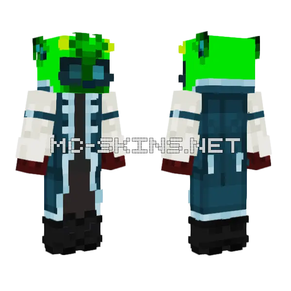 Green Pig Creature, front and back