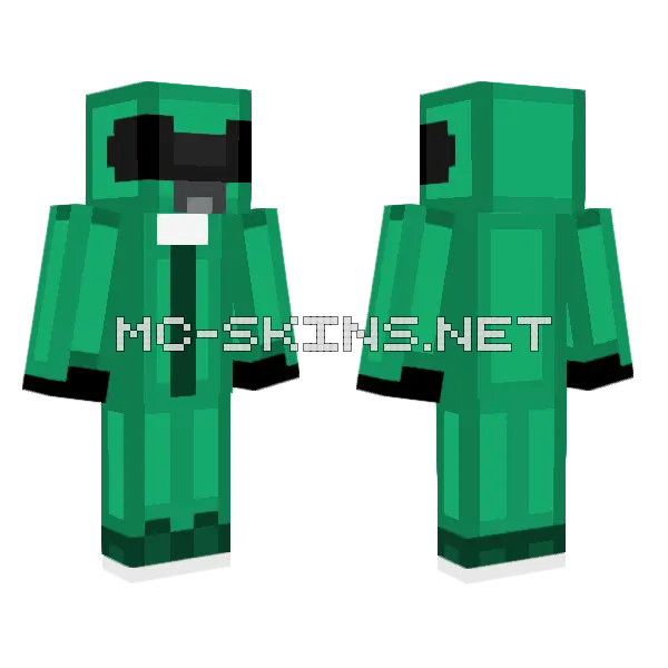 Green Racer Girly 789 Minecraft skin, front and back