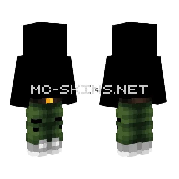 Green Ripped Jeans Outfit Minecraft skin, front and back