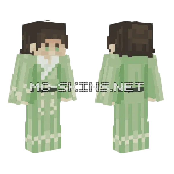 Green Robe Minecraft skin, front and back