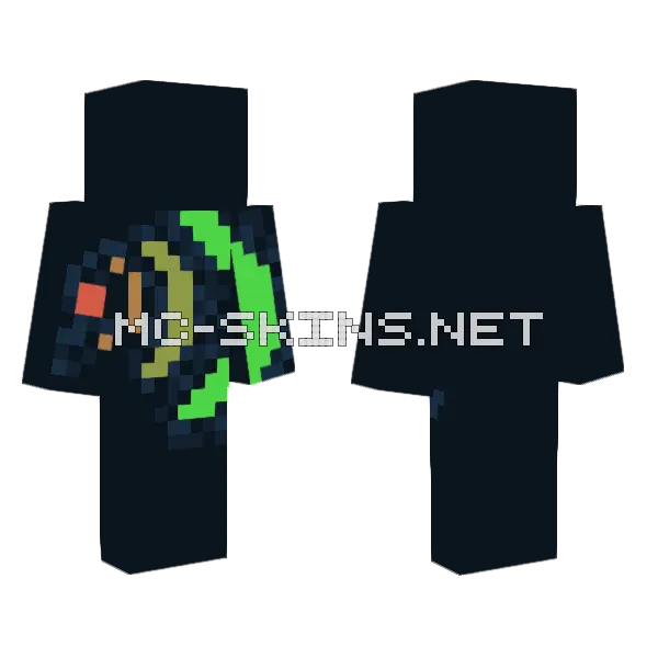 Green Robotic Sentinel, front and back