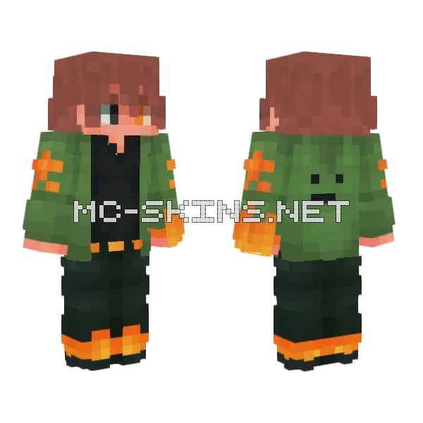 Green Samurai, front and back