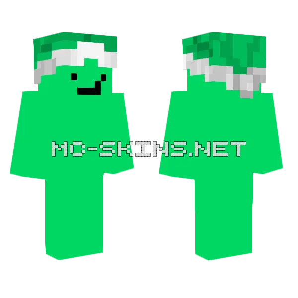 Green Santa Hat, front and back