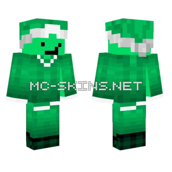 Green Santa Hat Outfit, front and back