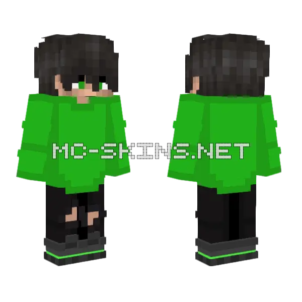 Green Skin Minecraft skin, front and back