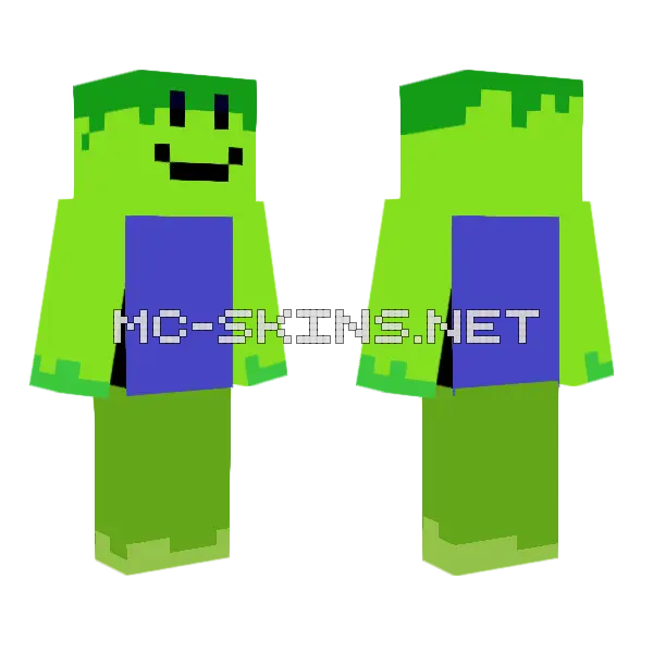 Green Slime Character, front and back