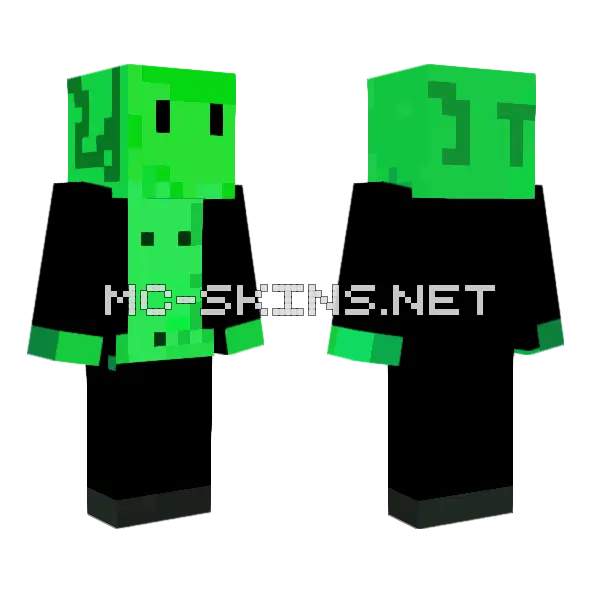 Green Slime Creature, front and back