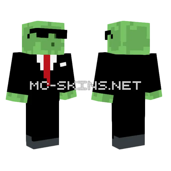 Green Slime Creature, front and back