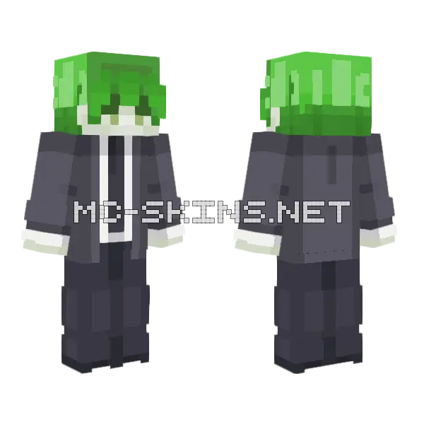 Green Slime Hoodie Minecraft skin, front and back