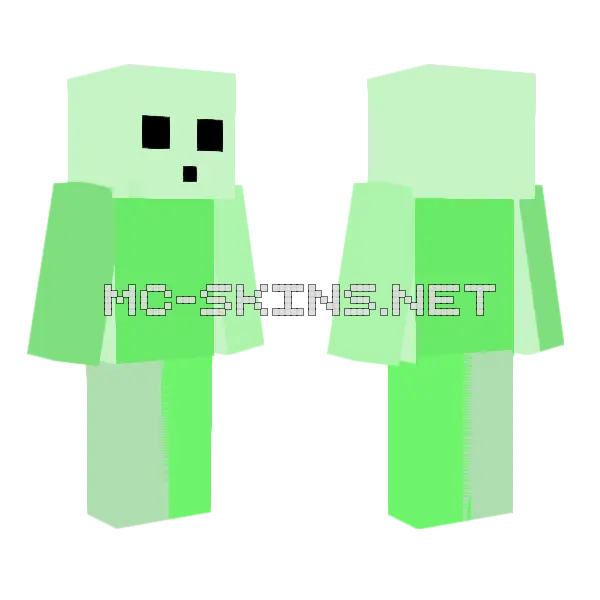 Green Slime Monster Minecraft skin, front and back