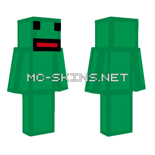 Green Slime Monster Minecraft skin, front and back