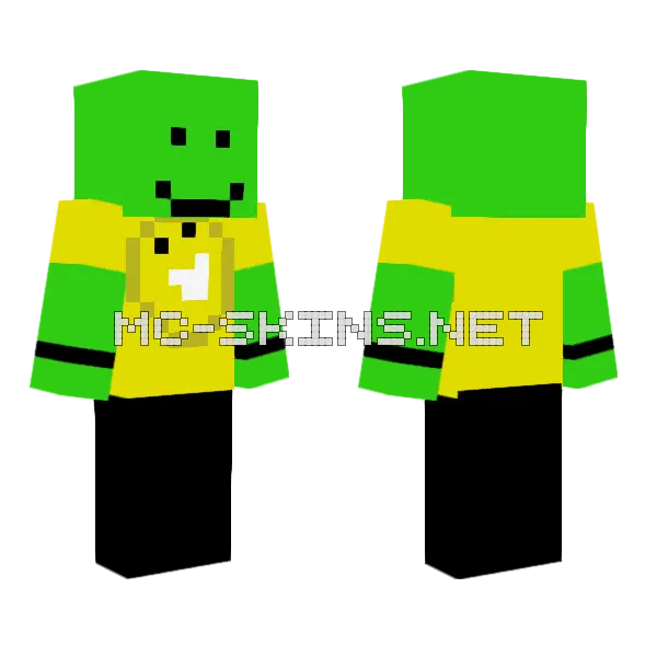 Green Smiley Face, front and back