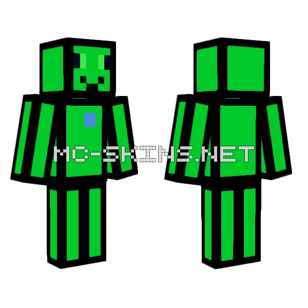 Green Snake Minecraft skin, front and back