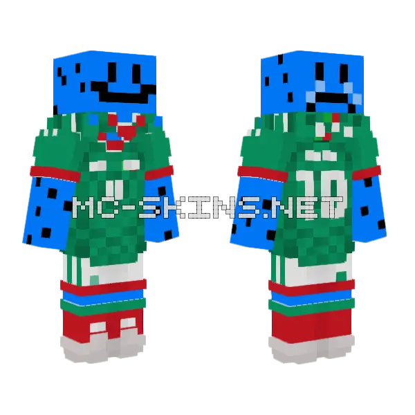 Green Soccer Jersey, front and back