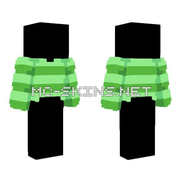 Green Stripe Sweater Minecraft skin, front and back