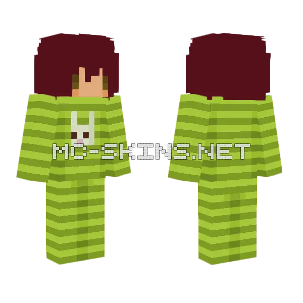 Green Striped Baby, front and back