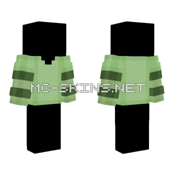 Green Sweater Template Minecraft skin, front and back