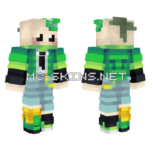 Green Tech Jumpsuit, front and back