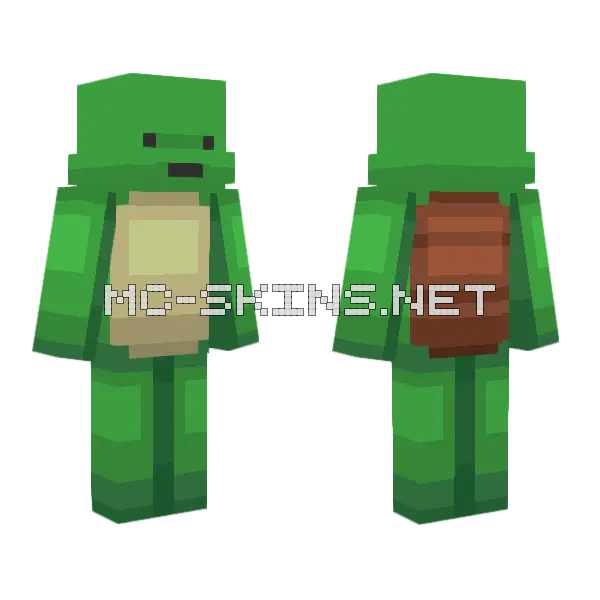 Green Turtle Skin Minecraft skin, front and back