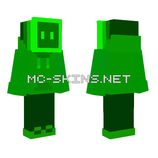 Green TV Skin Minecraft skin, front and back