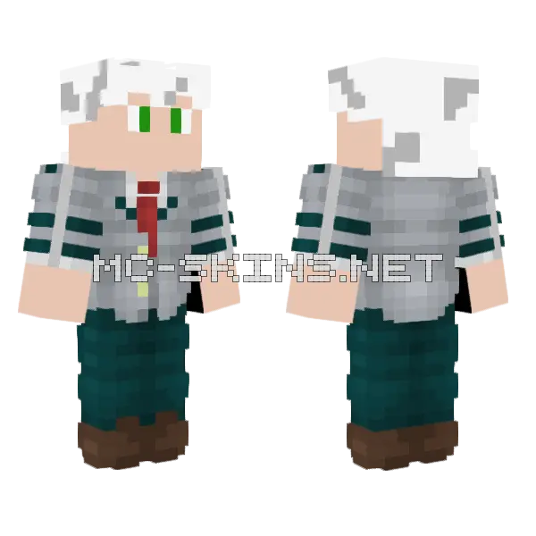 Green Uniform Boy, front and back