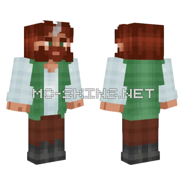 Green Vest Casual, front and back