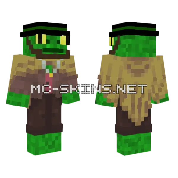 Green Witch Hat, front and back