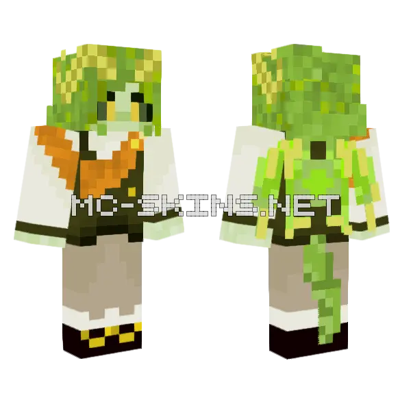 Green Zombie, front and back
