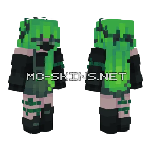 Green Zombie Boy, front and back