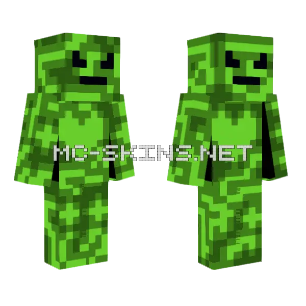 Greenheart Minecraft skin, front and back
