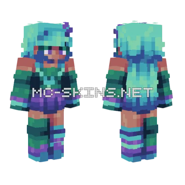 Greeny Minecraft skin, front and back