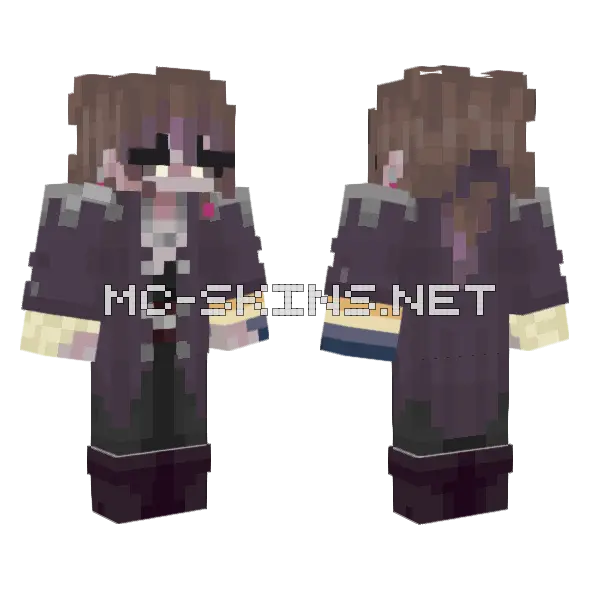 Greer Ghost Minecraft skin, front and back
