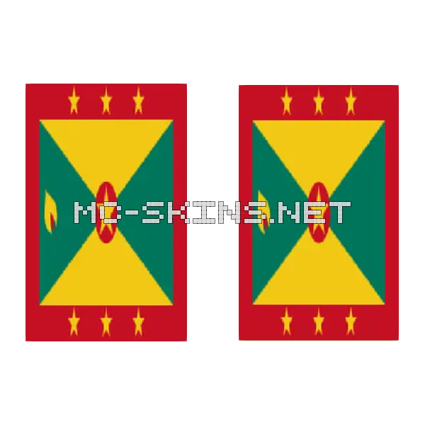 Grenada Flag cape, outside and lining