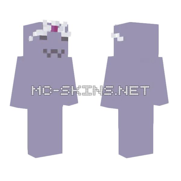 Grey Cat Outfit, front and back