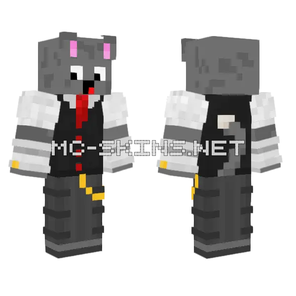 Grey Cat Suit, front and back