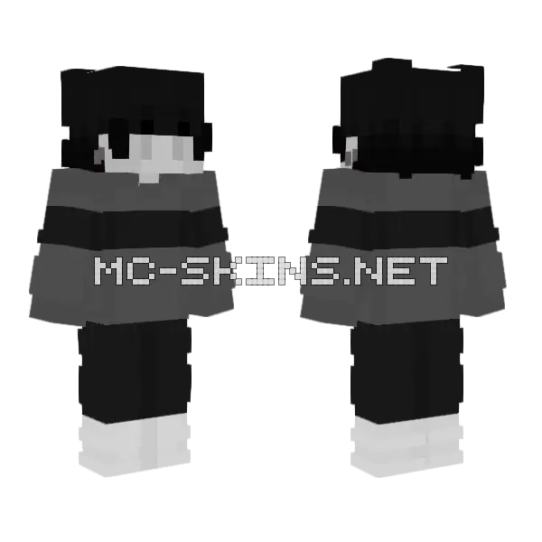 Grey Days Minecraft skin, front and back