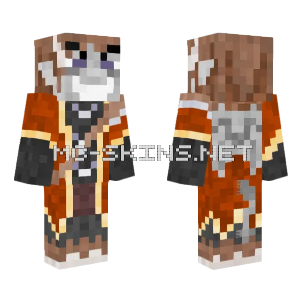Grey Dev1l Minecraft skin, front and back