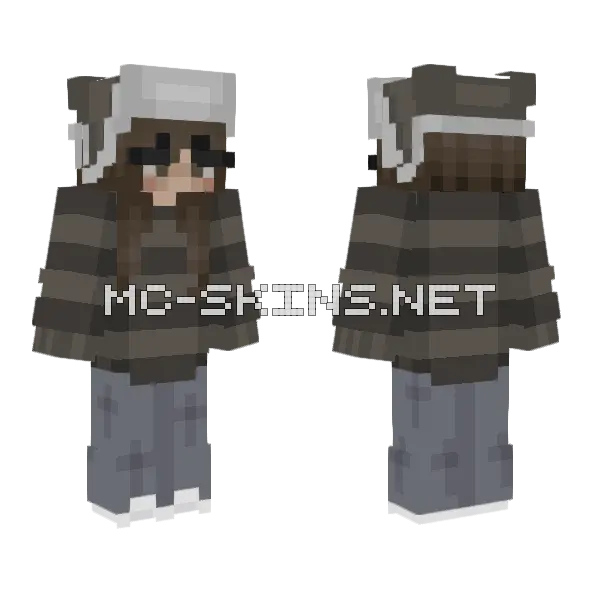Grey Hooded Figure, front and back