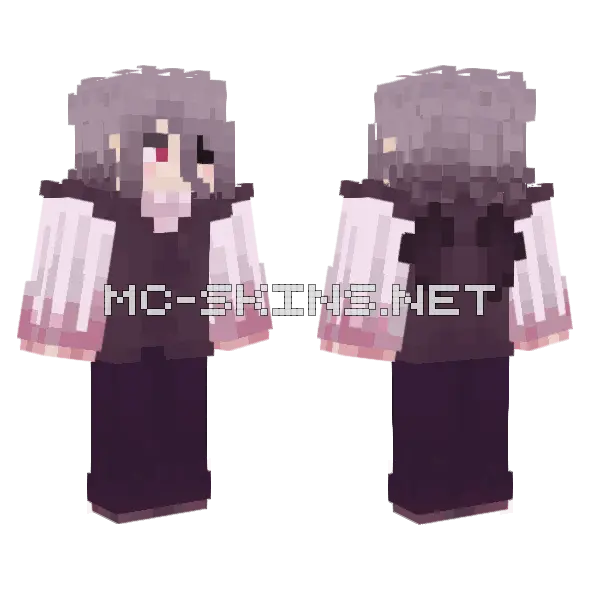 Grey Hoodie Girl, front and back