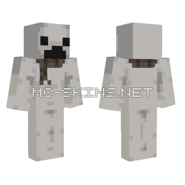 Grey Keeper Minecraft skin, front and back