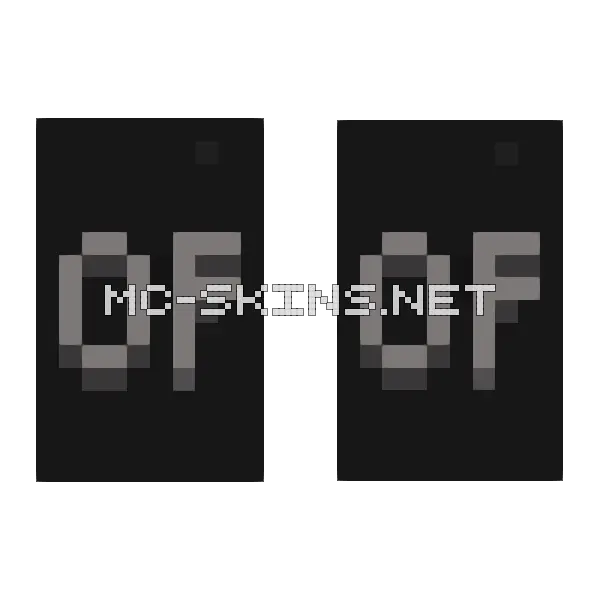 Grey OptiFine Letters cape, outside and lining