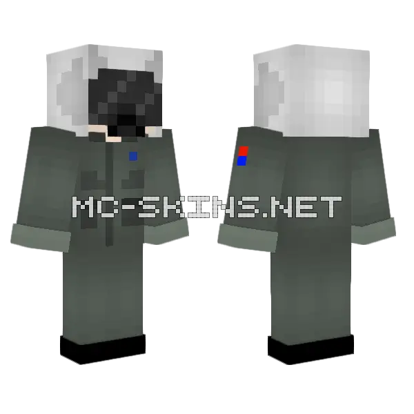 Grey Pilot Uniform, front and back