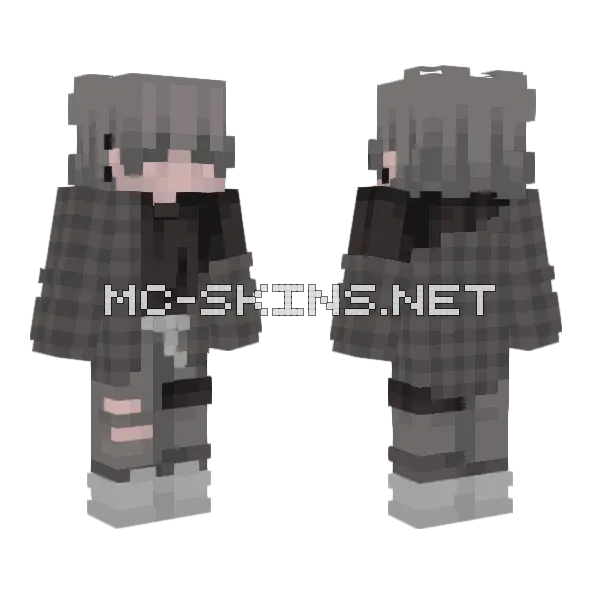 Grey Streets Minecraft skin, front and back