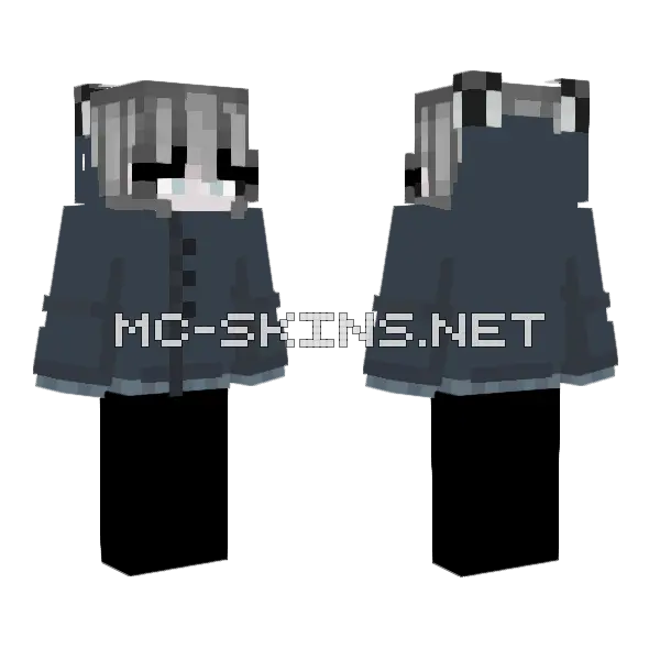 Grey Sweater Skin Minecraft skin, front and back